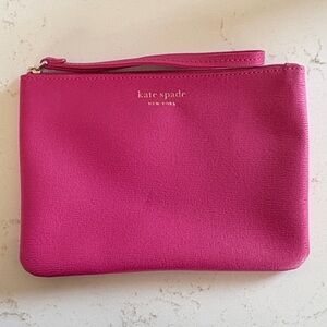 kate spade Bright Pink Leather Wristlet Clutch